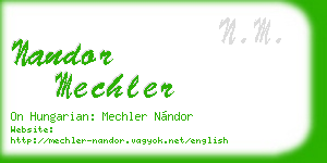 nandor mechler business card