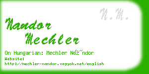 nandor mechler business card
